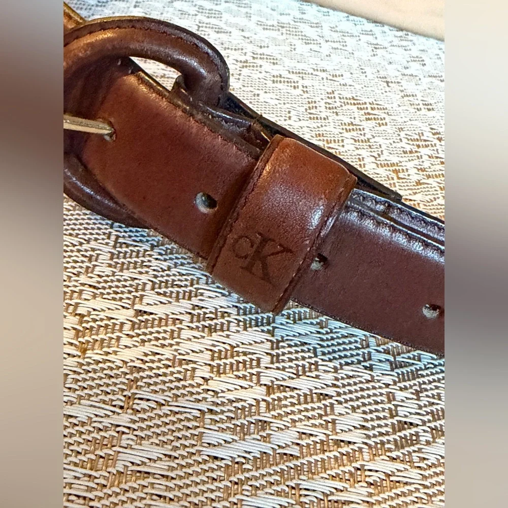 Calvin Klein genuine leather womens belt Sz M - Picture 3 of 12